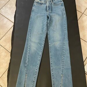 Good American Blue Straight Leg Jeans